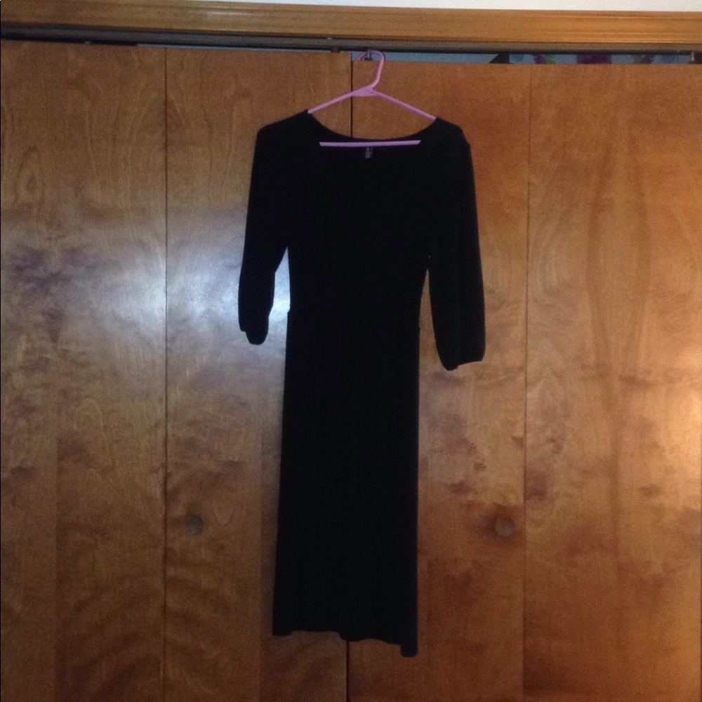Black silky dress